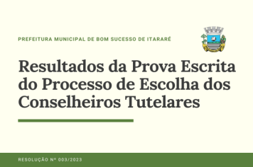 RESULTADOS DO PROCESSO DE ESCOLHA DOS CONSELHEIROS TUTELARES!