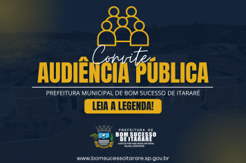 CONVITE: AUDIÊNCIA PÚBLICA METAS FISCAIS 1º QUADRIMESTRE DE 2025