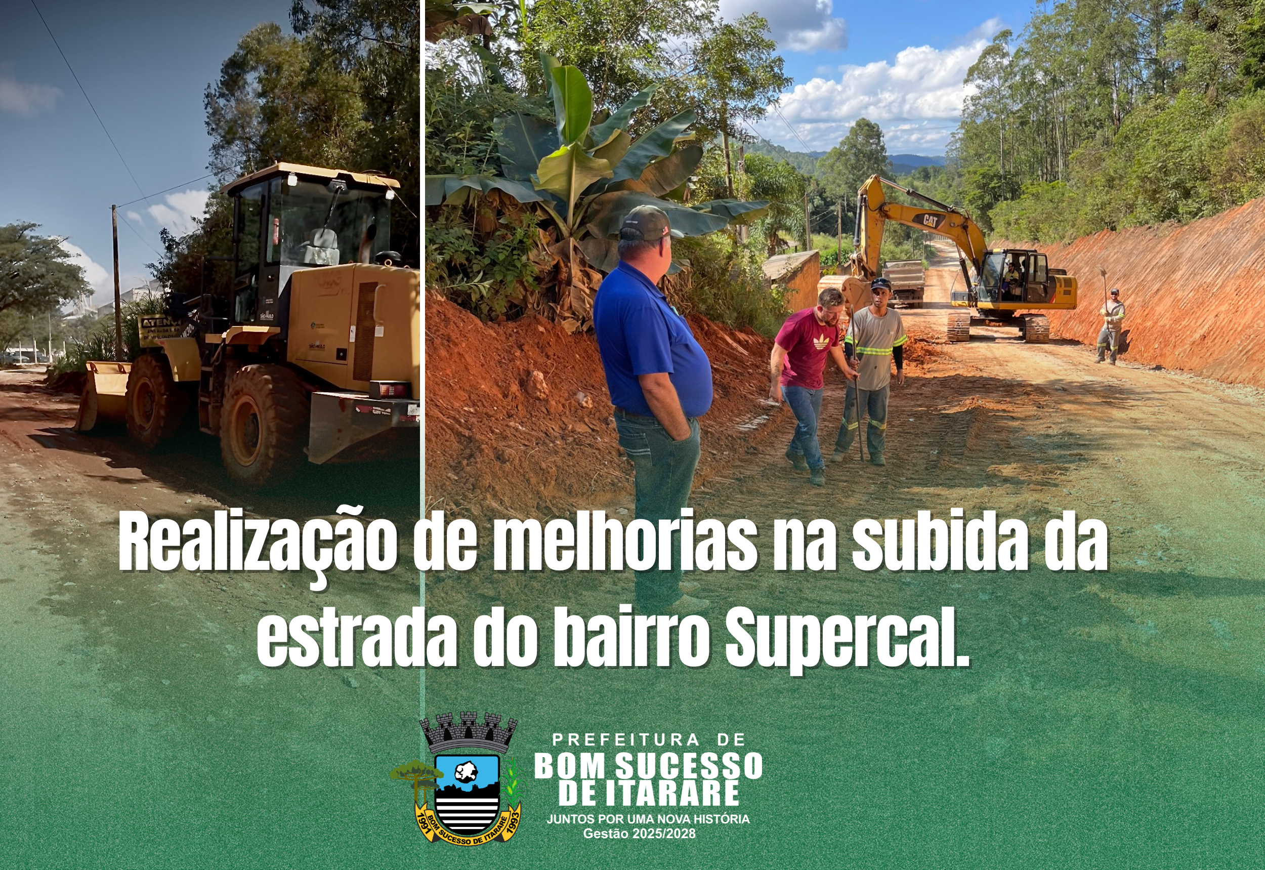 Realização de melhorias na subida da estrada do bairro Supercal.